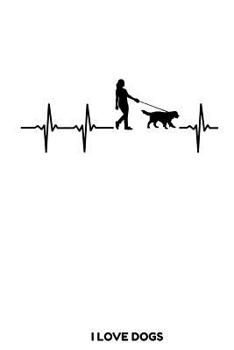 I love Dogs: 100 leere punkteraster Seiten ca. A5 (6"x9" niches) f�r Hundefreunde, Hundem�tter und Hundev�ter, Jungen, M�dchen, Kinder und Sch�lerinnen