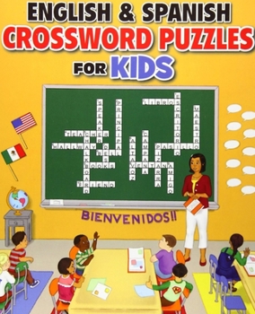 Paperback English and Spanish Crossword Puzzles for Kids Book