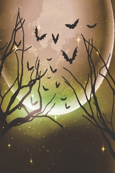 Moon notebook yellow: spooky moon notebook