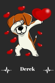Paperback Derek Gifts Lined Notebook/Journal 120 Pages University Graduation gift: Funny Blank Journal For Personalized Dabbing Dog Family First Name Middle Las Book