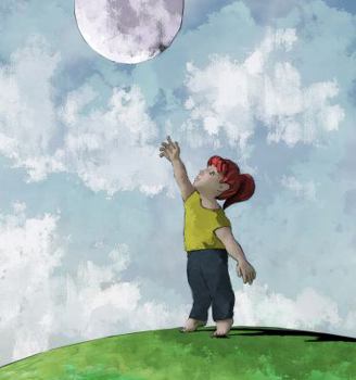 Paperback The Girl On The Moon Book