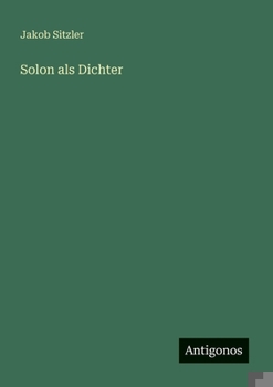 Paperback Solon als Dichter [German] Book