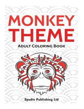 Paperback Monkey Theme: Adult Coloring Book