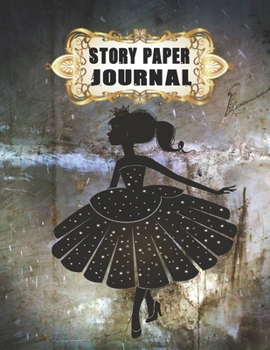 Story Paper Journal: Queen Girls Write & Draw Story Journal For Kindergarten to K-2 Grade.: 100 Pages Features Picture Drawing Space and Half Skip Line Spacing Queen Girls