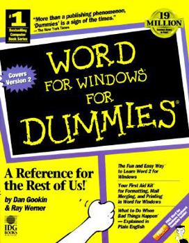 Paperback Word F/Windows for Dummies Book