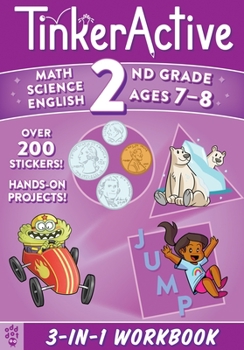 Paperback Tinkeractive 2nd Grade 3-In-1 Workbook: Math, Science, English Language Arts Book