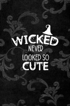 Wicked Never Looked So Cute: All Purpose 6x9 Blank Lined Notebook Journal Way Better Than A Card Trendy Unique Gift Black Texture Inktober