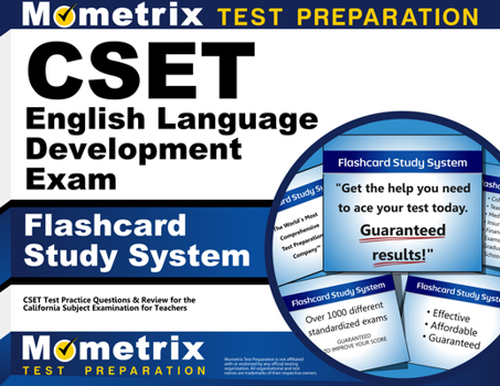 Cards Cset English Language Development Exam Flashcard Study System: Cset Test Practice Questions & Review for the California Subject Examinations for Teach Book