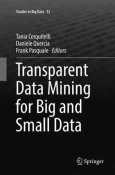 Paperback Transparent Data Mining for Big and Small Data Book