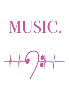 Music Clef Bass Treble - Music Book, Music Lines, Notebook, Notepad, 120 Pages, Souvenir Gift Book, Also Suitable As a Decoration for Birthday or Christmas