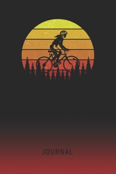 Journal: Blank Woman Cycling Personal Writing Diary | Old School Retro Vintage Sunset 80s Cover | Daily Journalism Diaries for Journalists & Writers | ... Set Goals & Write about your Life & Interests