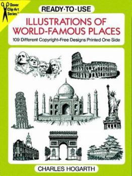 Paperback Ready-To-Use Illustrations of World-Famous Places: 109 Different Copyright-Free Designs Printed One Side Book