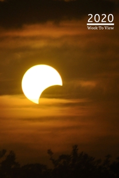 Paperback A5 2020 Diary Week To View Paperback Cover With Alternative Design -: - Sun Moon Eclipse Space Planet Diary Cover, Year Planner For Business, Office, Book