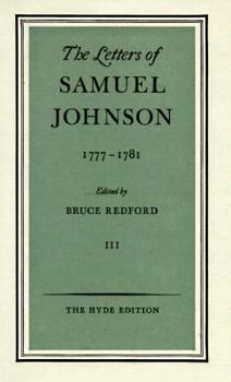 Hardcover The Letters of Samuel Johnson, Volume III: 1777-1781 Book