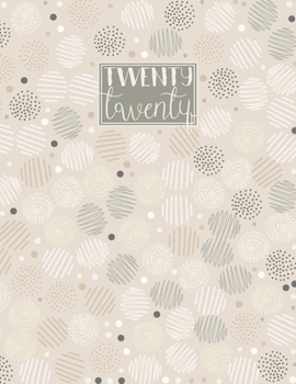 2020: A4 Diary Week on 2 Pages to View WO2P Journal | Horizontal Weekly Planner | Neutral Tan Grey Abstract Circles Pattern (A4 2020 Weekly Diaries)