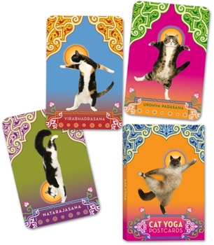 Cards Cat Yoga Postcards Book