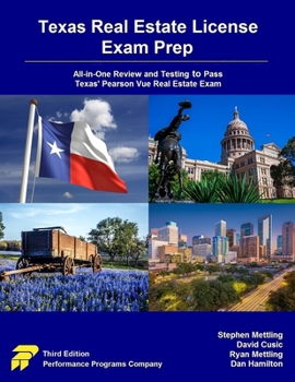 Paperback Texas Real Estate License Exam Prep: All-in-One Review and Testing to Pass Texas' Pearson Vue Real Estate Exam Book