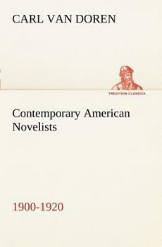 Paperback Contemporary American Novelists (1900-1920) Book