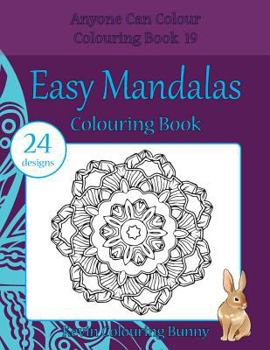 Paperback Easy Mandalas Colouring Book: 24 designs Book