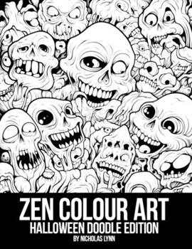 Paperback Zen Colour Art: Halloween Doodle Edition Book