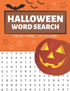Paperback Halloween Word Search: Puzzle Book Large Print - 80 Halloween Puzzles Book