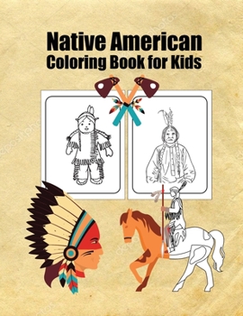 Paperback Native American Coloring Book for Kids: Native American People Portraits Book