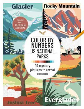 Paperback Color by Numbers Us National Parks: 40 Mystery Pictures to Reveal Book