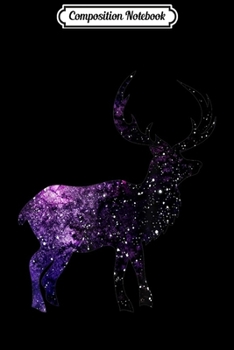 Composition Notebook: Deer Galaxy Space Silhouette Star Sky Shape Gift  Journal/Notebook Blank Lined Ruled 6x9 100 Pages