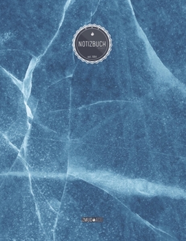 ZMUDACE Notizbuch Liniert: in DIN A4 Softcover | "ZB001 blauer Marmor" |156 leere Seiten mit persönlichem Register + Seitenzahlen | Zeichenbuch, ... zum Selbstgestalten (German Edition)