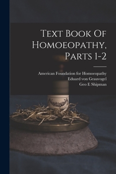 Paperback Text Book Of Homoeopathy, Parts 1-2 Book