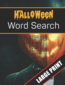 Paperback Halloween Word Search Large Print: 96 Word Search Activities for Everyone (Holiday Word Search) [Large Print] Book