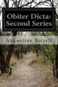 Paperback Obiter Dicta: Second Series Book