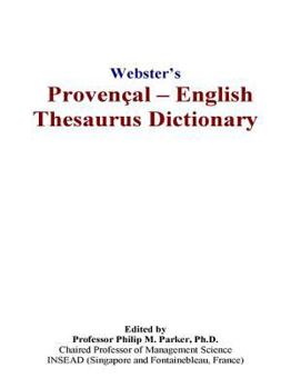 Paperback Webster's Provenal - English Thesaurus Dictionary Book