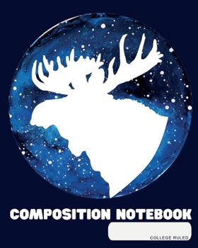 Composition Notebook: College Ruled | Majestic Mousse on Watercolor Sky | Back to School Composition Book for Teachers, Students, Kids and Teens | 120 Pages, 60 Sheets | 8 x 10 inches