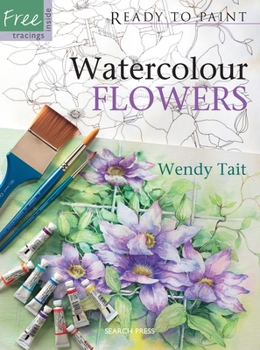 Paperback Ready to Paint Watercolour Flowers Book