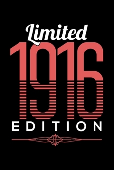 LIMITED 1916 EDITION: Dot Grid Journal, Diary, Notebook, 6x9 inches with 120 Pages.