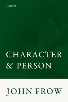 Paperback Character and Person Book