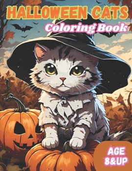 Paperback Halloween Cats, Coloring Book