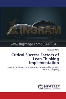 Paperback Critical Success Factors of Lean Thinking Implementation Book