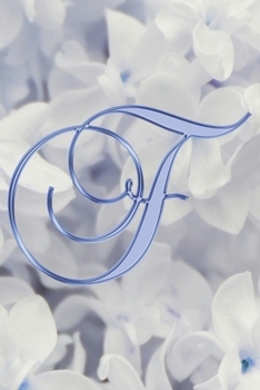 F Journal: A Monogram F Initial Capital Letter Notebook For Writing And Notes: Great Personalized Gift For All First, Middle, Or Last Names (Blue Gold Lilac Flower Floral Print)