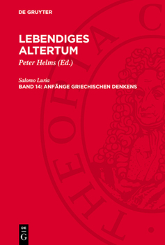 Hardcover Anfänge Griechischen Denkens [German] Book