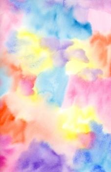 A5 Lined Notebook 110 Pages: Funny Ruled Journal Abstract Watercolor Yellow Red Purple Colorful Pattern 0A0. Cute Unique Student Teacher Blank Scrapbook/ Composition/ Planner Great For Home School Off