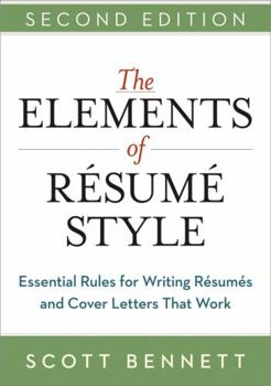 Paperback Elements of Resume Style Softcover Book