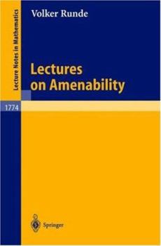 Paperback Lectures on Amenability Book