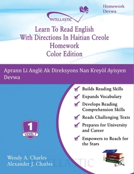 Paperback Learn To Read English With Directions In Haitian Creole Homework: Color Edition Book