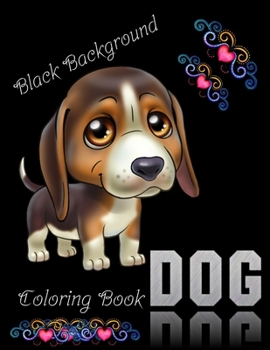 Paperback Dog coloring book black background: Coloring book for Kids Book