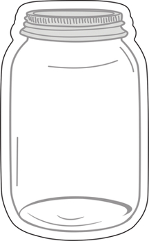 Misc. Supplies Industrial Chic Mason Jars Cutouts Book