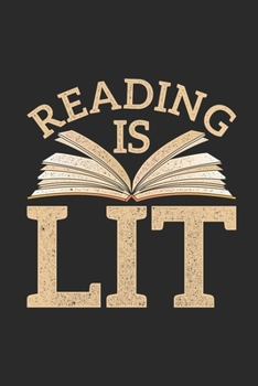 Paperback Reading Is Lit: Graph Paper Notebook (6" x 9" - 120 pages) Reader Themed Notebook for Daily Journal, Diary, and Gift Book