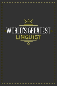 Paperback World's Greatest Linguist: Lined notebook - best gift for Linguist Book