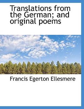 Paperback Translations from the German; And Original Poems Book